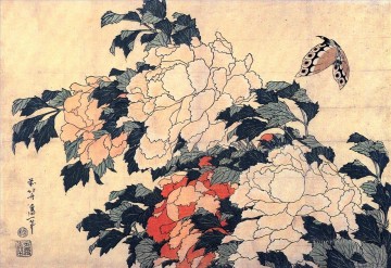  Hokusai Pintura al %C3%B3leo - poemas y mariposas Katsushika Hokusai japonés